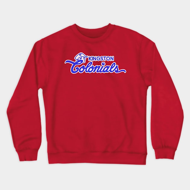 Defunct Kingston Colonials Basketball Team Crewneck Sweatshirt by Defunctland